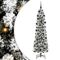 Sapin de Noël artificiel Blanc 210 cm PVC, métal et plastique 546983546983