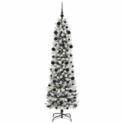 Sapin de Noël artificiel Blanc 210 cm PVC, métal et plastique 546983546983