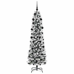 Sapin de Noël artificiel Blanc 210 cm PVC, métal et plastique 546983546983