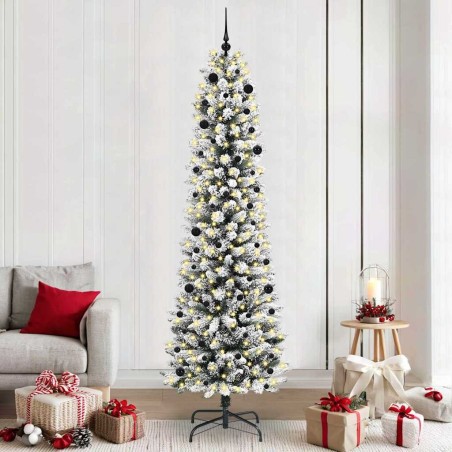 Sapin de Noël artificiel Blanc 240 cm PVC, métal et plastique 546985546985
