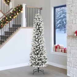 Sapin de Noël artificiel Blanc 240 cm PVC, métal et plastique 546986546986
