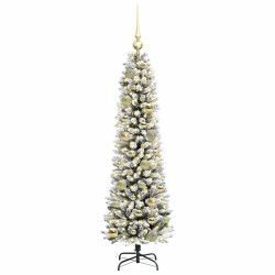 Sapin de Noël artificiel Blanc 120 cm PVC, métal et plastique 546989546989