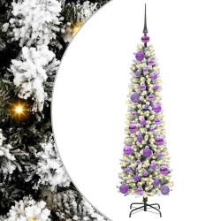Sapin de Noël artificiel Blanc 120 cm PVC, métal et plastique 546990546990