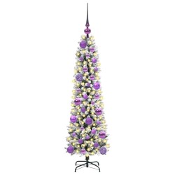 Sapin de Noël artificiel Blanc 120 cm PVC, métal et plastique 546990546990