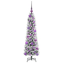 Sapin de Noël artificiel Blanc 120 cm PVC, métal et plastique 546990546990