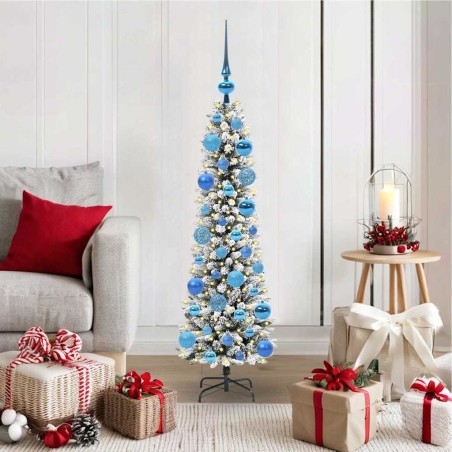Sapin de Noël artificiel Blanc 120 cm PVC, métal et plastique 546991546991