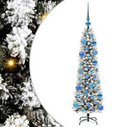 Sapin de Noël artificiel Blanc 120 cm PVC, métal et plastique 546991546991