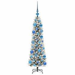 Sapin de Noël artificiel Blanc 120 cm PVC, métal et plastique 546991546991