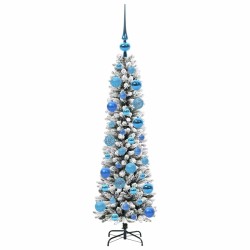 Sapin de Noël artificiel Blanc 120 cm PVC, métal et plastique 546991546991
