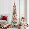 Sapin de Noël artificiel Blanc 180 cm PVC, métal et plastique 546993546993