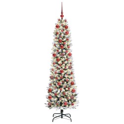 Sapin de Noël artificiel Blanc 180 cm PVC, métal et plastique 546993546993