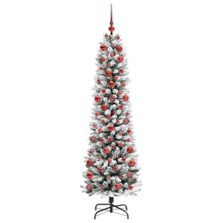 Sapin de Noël artificiel Blanc 180 cm PVC, métal et plastique 546993546993