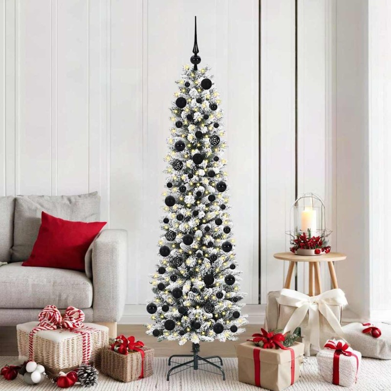 Sapin de Noël artificiel Blanc 180 cm PVC, métal et plastique 546994546994