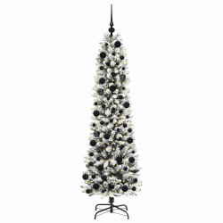 Sapin de Noël artificiel Blanc 180 cm PVC, métal et plastique 546994546994