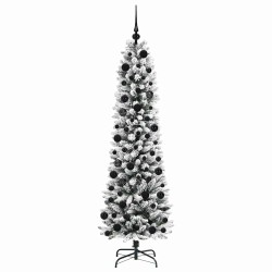 Sapin de Noël artificiel Blanc 180 cm PVC, métal et plastique 546994546994