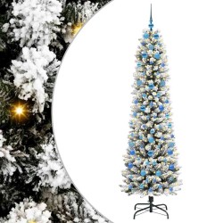 Sapin de Noël artificiel Blanc 210 cm PVC, métal et plastique 546996546996