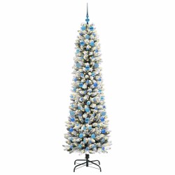 Sapin de Noël artificiel Blanc 210 cm PVC, métal et plastique 546996546996