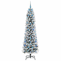 Sapin de Noël artificiel Blanc 210 cm PVC, métal et plastique 546996546996