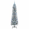 Sapin de Noël artificiel Blanc 210 cm PVC, métal et plastique 546996546996