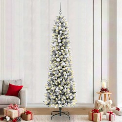 Sapin de Noël artificiel Blanc 240 cm PVC, métal et plastique 546997546997