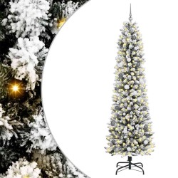 Sapin de Noël artificiel Blanc 240 cm PVC, métal et plastique 546997546997