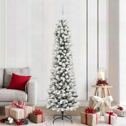 Sapin de Noël artificiel Blanc 210 cm PVC, métal et plastique 546998546998