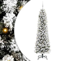 Sapin de Noël artificiel Blanc 210 cm PVC, métal et plastique 546998546998