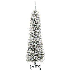 Sapin de Noël artificiel Blanc 210 cm PVC, métal et plastique 546998546998