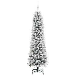Sapin de Noël artificiel Blanc 210 cm PVC, métal et plastique 546998546998