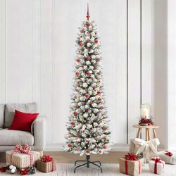 Sapin de Noël artificiel Blanc 240 cm PVC, métal et plastique 546999546999