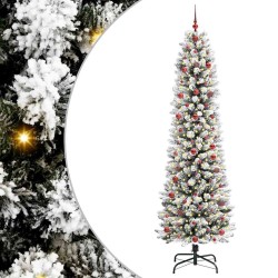 Sapin de Noël artificiel Blanc 240 cm PVC, métal et plastique 546999546999