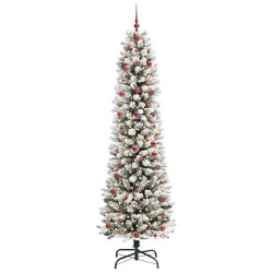 Sapin de Noël artificiel Blanc 240 cm PVC, métal et plastique 546999546999