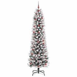 Sapin de Noël artificiel Blanc 240 cm PVC, métal et plastique 546999546999