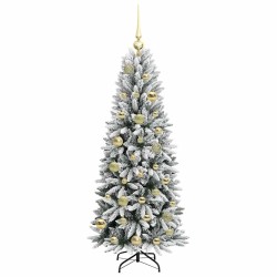 Sapin de Noël artificiel avec 150 LED avec support Blanc 120 cm 547017547017