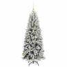Sapin de Noël artificiel avec 150 LED avec support Blanc 120 cm 547017547017