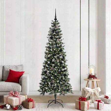 Sapin de Noël artificiel Vert 210 cm PVC, plastique et acier 547034547034