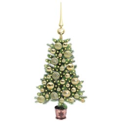 Sapin de Noël avec 150 LED avec support Vert 65 cm PE 547082547082
