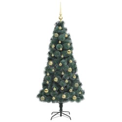 Arbre de Noël artificiel pré-éclairé avec jeu de boules 150 cm 547087547087
