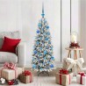 Sapin de Noël artificiel avec 150 LED avec support Blanc 120 cm 547115547115