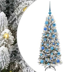 Sapin de Noël artificiel avec 150 LED avec support Blanc 120 cm 547115547115