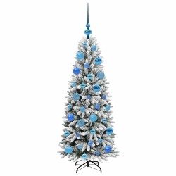 Sapin de Noël artificiel avec 150 LED avec support Blanc 120 cm 547115547115