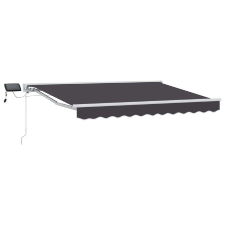 Cadre de store manuel avec LEDs Anthracite 3 x 2,5 m 547127547127