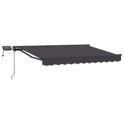 Cadre de store manuel avec LEDs Anthracite 3,5 x 2 m 547136547136