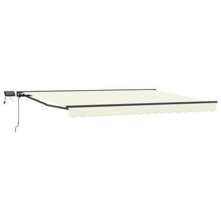 Cadre de store manuel avec LEDs Crème 4 x 2 m 547141547141