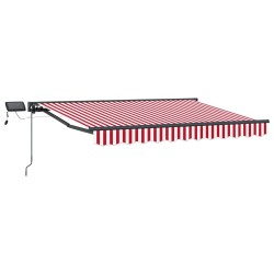 Cadre de store manuel avec LEDs Rouge et Blanc 3 x 2,5 m 547180547180