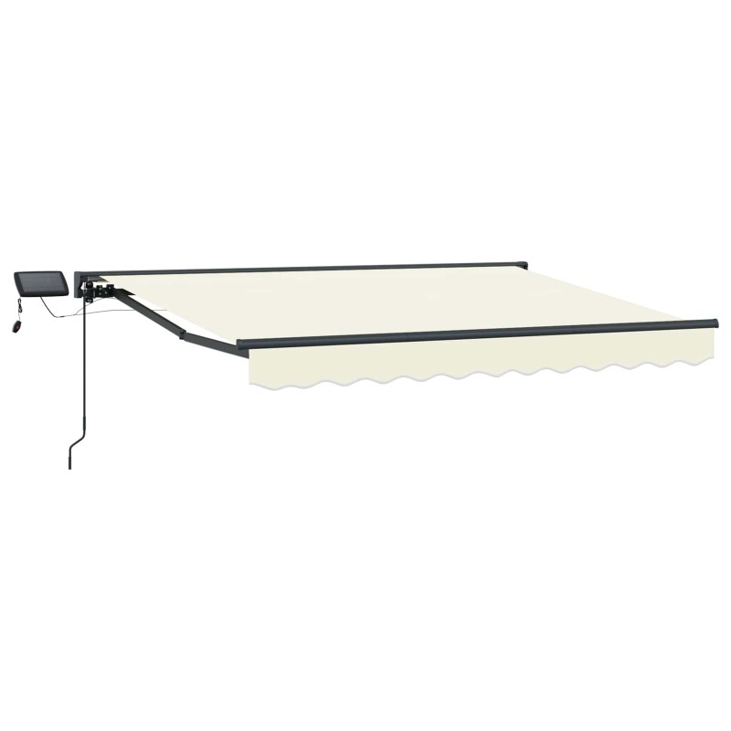 Cadre de store manuel avec LEDs Crème 3 x 2,5 m 547181547181