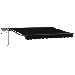 Cadre de store manuel avec LEDs Noir 3 x 2,5 m 547192547192