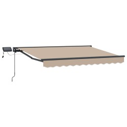 Cadre de store manuel avec LEDs Beige 3 x 2,5 m 547193547193