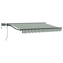 Cadre de store manuel avec LEDs Vert et blanc 3 x 2,5 m 547197547197