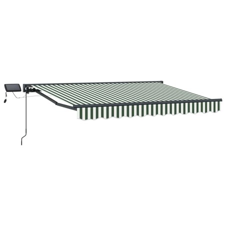 Cadre de store manuel avec LEDs Vert et blanc 3 x 2,5 m 547197547197